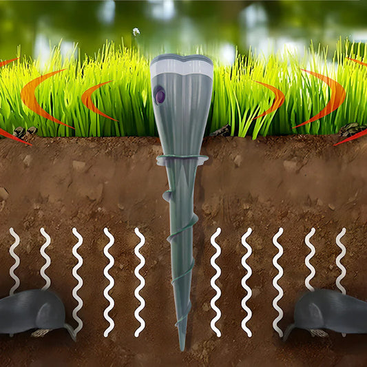 ✨Last Day Special Price £12.99!!💥 Solar Powered Waterproof Screw Mole Repellent