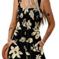 ⏰Hot Sale - 50% Off💃 Floral Print Sleeveless Shorts Jumpsuit with Pockets