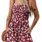 ⏰Hot Sale - 50% Off💃 Floral Print Sleeveless Shorts Jumpsuit with Pockets