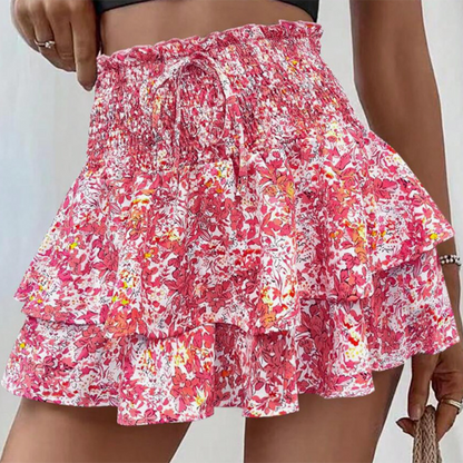 😍LAST DAY PROMOTION - 49%OFF💕Lightweight Slimming Floral Ruffle Tiered Skirt✨