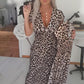 💞New arrival 60% OFF for a Limited Time!!👗🔥Women's V-Neck Leopard Print Dress With Free Necklace