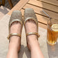 ⏰ Now only 50% off!⏰Women's Woven Square-Toe Mary Jane Mules