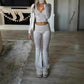 🎁Buy 2 Get 10% Off🎁Women's 2-Piece Long Sleeve Crop Top & Flare Pants Set