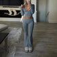 🎁Buy 2 Get 10% Off🎁Women's 2-Piece Long Sleeve Crop Top & Flare Pants Set