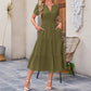 💜 LAST DAY PROMOTION - 50%OFF 💜💐 Women's Casual Summer Short-Sleeve V-Neck Long Dresses