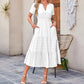 💜 LAST DAY PROMOTION - 50%OFF 💜💐 Women's Casual Summer Short-Sleeve V-Neck Long Dresses