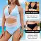 🎁Buy 2 Get 10% Off🎁💃High Waisted Tummy Control Color Block Bikini Set