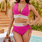 🎁Buy 2 Get 10% Off🎁💃High Waisted Tummy Control Color Block Bikini Set