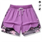 ✨Last Day Special Price £9.99!!💥Women's Casual Athletic Shorts with Built-in Liner
