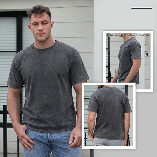 ⏳LAST DAY SALE 50% OFF💕Unisex Loose Vintage Solid Color Short Sleeve Top