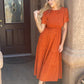 ⏳Limited-time 50% discount!!💞👗 Women's 2026 Summer Casual Floral Print Short Flutter Sleeve Crew Neck Smocked High Waist Flowy Maxi Dress