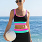 👙Last Day Sale 49% OFF💃Color Block Patchwork Sporty 3-Piece Bikini Set - High Waisted & Tummy Control Swimsuit👙🌈