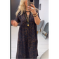💖New arrival 50% OFF!💖WOMEN'S V-NECK LEOPARD PRINT MAXI DRESS With Free Necklace📿💎