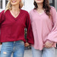 ✨ Women’s Casual V-Neck Knit Top – Soft, Flattering & Perfect for Any Occasion