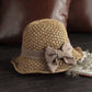 🎀Special Price Only ￡9.99!! 👒Straw Hat with Retro Bow – Foldable & Breathable for Summer