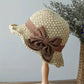 🎀Special Price Only ￡9.99!! 👒Straw Hat with Retro Bow – Foldable & Breathable for Summer