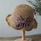 🎀Special Price Only ￡9.99!! 👒Straw Hat with Retro Bow – Foldable & Breathable for Summer