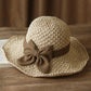 🎀Special Price Only ￡9.99!! 👒Straw Hat with Retro Bow – Foldable & Breathable for Summer