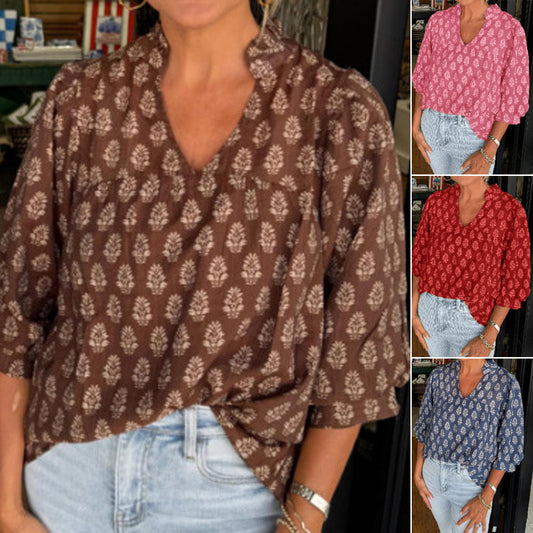 ✨2026 Fashion New 50% OFF💝Women's Casual Flowy Printed Top
