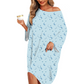 ✨Last Day Special Price £15.99!!💥Women's Plus Size 3/4 Sleeves Printed Midi Nightgown
