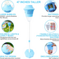 🎈50% OFF NOW ! ⚡Automatic Handheld Bubble Machine for Kids, Bubble Maker Spring Summer Toys with Lights, Outdoor Rechargeable Blower Best Easter Gift for Children