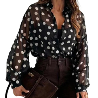 🌸New Arrival 50% OFF🦋✨Women’s Button-Down Polka Dot Shirt