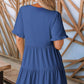 🔥2026 Summer New-🌈Women's Ruffle Trim V-Neck Tiered Dress