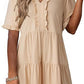 🔥2026 Summer New-🌈Women's Ruffle Trim V-Neck Tiered Dress