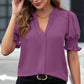 ✨Last Day Special Price £13.99!!💥Women's Elegant V-Neck Puff Sleeve Blouse