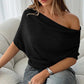 ✨Last Day Special Price £13.99!!💥Women's Asymmetrical Off-Shoulder Batwing Sleeve Top👚