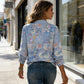 📢📢✨Last Day Special Price £13.99!!💥⏰ Women's Floral Print V-Neck Blouse