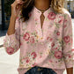 📢📢✨Last Day Special Price £13.99!!💥⏰ Women's Floral Print V-Neck Blouse