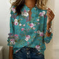📢📢✨Last Day Special Price £13.99!!💥⏰ Women's Floral Print V-Neck Blouse