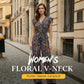⏰🎁Women’s Floral V-Neck Flutter-Sleeve Jumpsuit