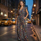 ⏰🎁Women’s Floral V-Neck Flutter-Sleeve Jumpsuit