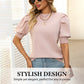 👗Hot Promotion 49% OFF💥Women's Solid Color Puff Sleeve Knit Top