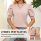 👗Hot Promotion 49% OFF💥Women's Solid Color Puff Sleeve Knit Top
