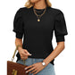 👗Hot Promotion 49% OFF💥Women's Solid Color Puff Sleeve Knit Top