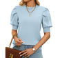 👗Hot Promotion 49% OFF💥Women's Solid Color Puff Sleeve Knit Top