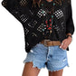 💥Hot Sales-50% OFF🔥Womens Bohemian-Inspired Beige Crochet Top with V-Neck