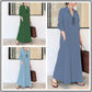 🥳2026 HOT SALE 50% OFF! 🥳💞50K+ SOLD!🌸✨ Long Solid Color Long Sleeve Dress – Minimalist Design, Soft Fabric & Perfect for a Clean Everyday Look 🌸