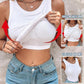 💖Last Day Special Price ￡10.99!!💖Ribbed Stretchy Tank Top with Shelf Bra