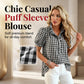 🔥 HOT SALE 49%👚 Women's Casual Ruffled Puff Sleeve Top