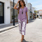 👗 LIMITED TIME: 50% OFF! 🔥Casual Round Neck Layered Tunic Top and Wide Leg Pants Set, Breathable Polyester ✨