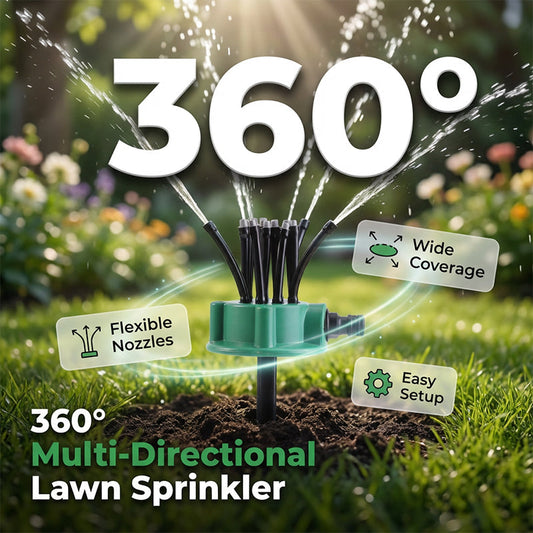 ⏳LAST DAY SALE ONLY ￡8.99!!🔥360° Multi-Directional Lawn Sprinkler💧Precision Garden Irrigation with Flexible Spray Nozzles🌱