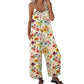 📢📢40% OFF !! ⏰Women's Floral Print Wide Leg Jumpsuit – Relaxed Fit, Side Pockets & Breathable – Plus Sizes Available ✨