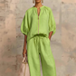 📢📢35% OFF !! ⏰Women's Solid Color 2-Piece Casual Tracksuit Set
