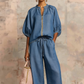 📢📢35% OFF !! ⏰Women's Solid Color 2-Piece Casual Tracksuit Set