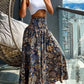 ⏳Limited-time 50% OFF⏰Casual Floral Print Shirred Wide Leg Skirt Pants