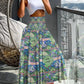 ⏳Limited-time 50% OFF⏰Casual Floral Print Shirred Wide Leg Skirt Pants